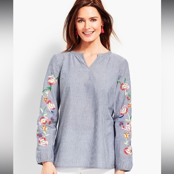 Talbots Tops - Talbots Plus Size 1X floral embroidered tunic top